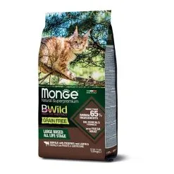 Monge BWild Grain Free All Life Stage Adult Large Breed Con Bufalo, Patate E Lenticchie