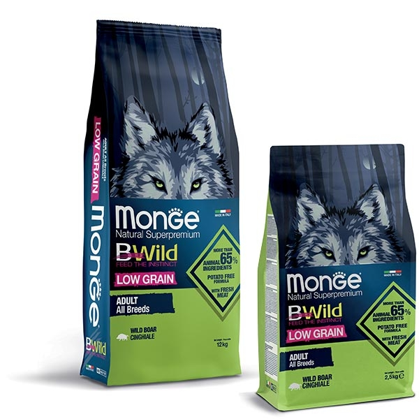 Monge BWild Low Grain Adult All Breeds Con Cinghiale 3 Monge BWild Low Grain Adult All Breeds Con Cinghiale
