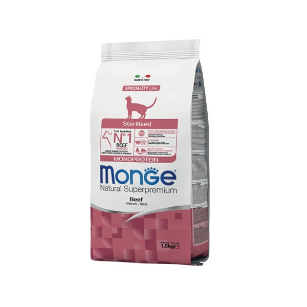 Monge Natural Superpremium Sterilised Monoprotein Con Manzo 3 Monge Natural Superpremium Sterilised Monoprotein Con Manzo
