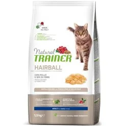Trainer Natural Cat Hairball Adult Con Pollo E Mix Di Fibre