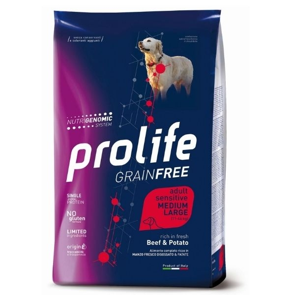 ProLife Grain Free Adult Medium/Large Sensitive Beef & Potato 3 ProLife Grain Free Adult Medium/Large Sensitive Beef & Potato