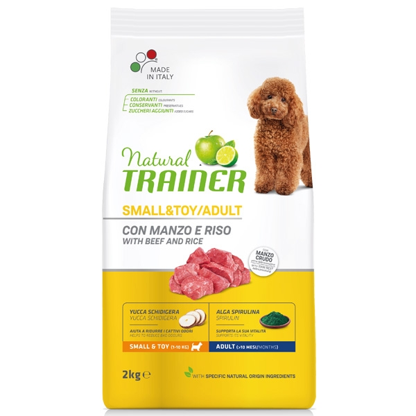 Trainer Natural Adult Small & Toy Con Manzo E Riso 3 Trainer Natural Adult Small & Toy Con Manzo E Riso