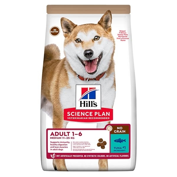 HILL'S Pet Nutrition Science Plan No Grain Adult Medium Con Tonno 3 HILL'S Pet Nutrition Science Plan No Grain Adult Medium Con Tonno
