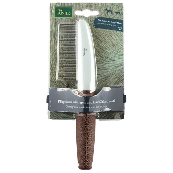 Hunter Pettine Per Toelettatura Con Denti Lunghi E Corti 3 Hunter Pettine Per Toelettatura Con Denti Lunghi E Corti